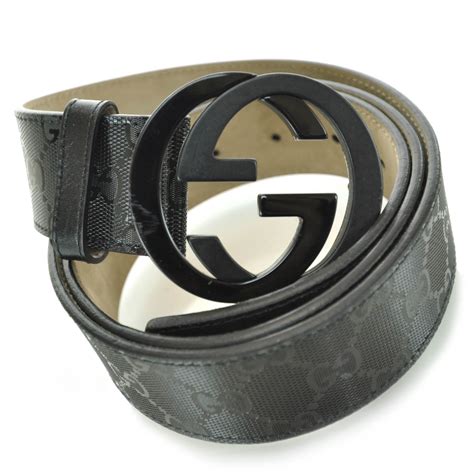 black imprime gucci belt|black gucci belt with black buckle.